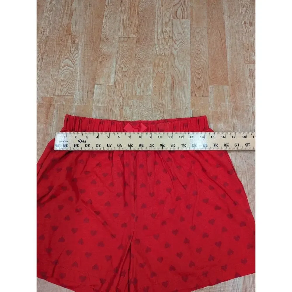 Disney Store Mickey Mouse Red Hearts Women's Sleep Lounge Shorts Medium - Picture 4 of 5